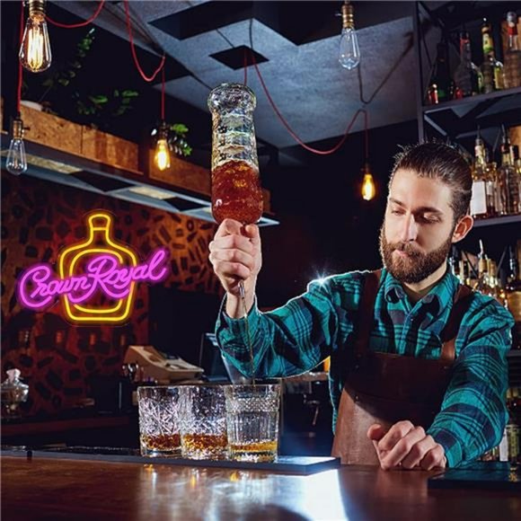 Crown Royal Brand New Neon LED Wall Sign Room/Bar Decoration - Picture 6 of 7